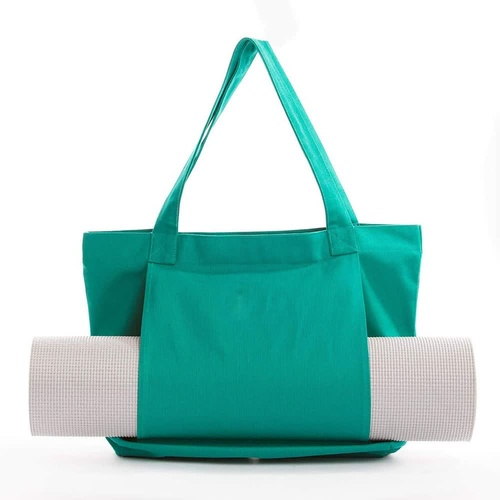 Green Yoga Mat Tote Bag - Multi-Purpose Gym Bag with Yoga Mat Holder - Main Image