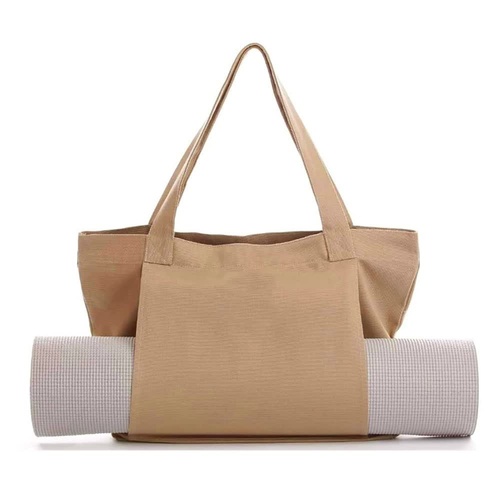 Apricot Yoga Mat Tote Bag - Multi-Purpose Gym Bag with Yoga Mat Holder - Main Image