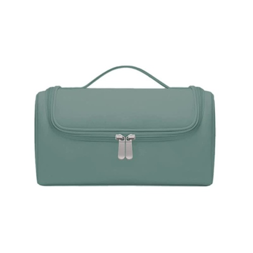 Green Portable Hair Styling Tool Organizer - Travel Storage Bag with Compartments - Main Image