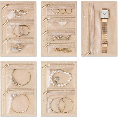 Portable Jewelry Organizer Inserts – Clear Zippered Pouch Set for Accessories - Main Image