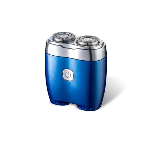 Blue Portable Twin-Head Electric Shaver - Compact Rechargeable Razor for Men - Main Image