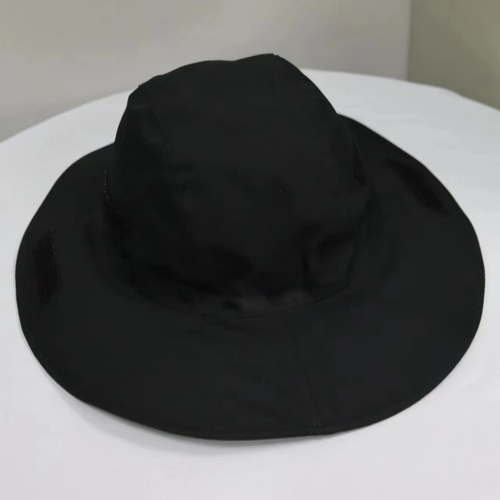 Black Outdoor Waterproof Wide-Brim Rain Hat - Heavy-Duty Rain Protection - Main Image