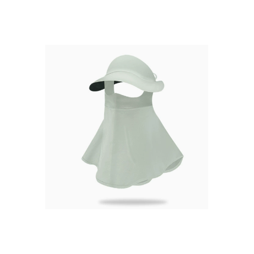 Light Green Women's UV Protection Sun Hat with Detachable Neck Flap and Wide Brim - Main Image