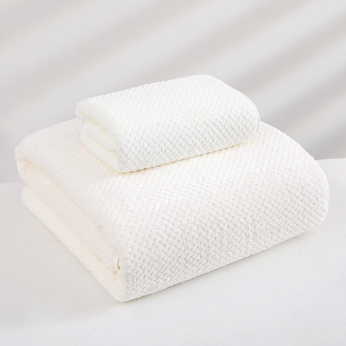 White Luxury White Bath Towel and Hand Towel Set - Ultra Soft and Absorbent - Main Image