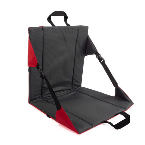 Grey Portable Outdoor Folding Camping Chair with Adjustable Straps - Main Image