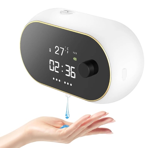 White Gel Model Wall-Mounted Automatic Liquid Soap Dispenser with LED Display - Main Image