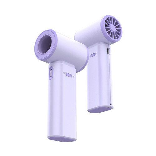 Purple Portable 2-in-1 Mini Handheld Fan and Hair Dryer - Main Image