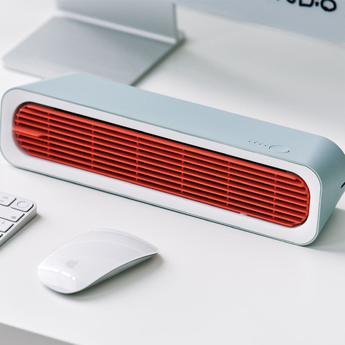 Orange Slim Desktop Rectangular Fan with Modern Design - Main Image