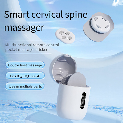 Smart Cervical Spine Massager with Remote Control and Charging Case - Main Image