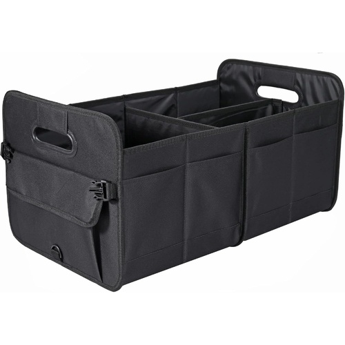 Black Large Car Storage Organizer with Handles, 24x17.6x12.2 in, Collapsible - Main Image