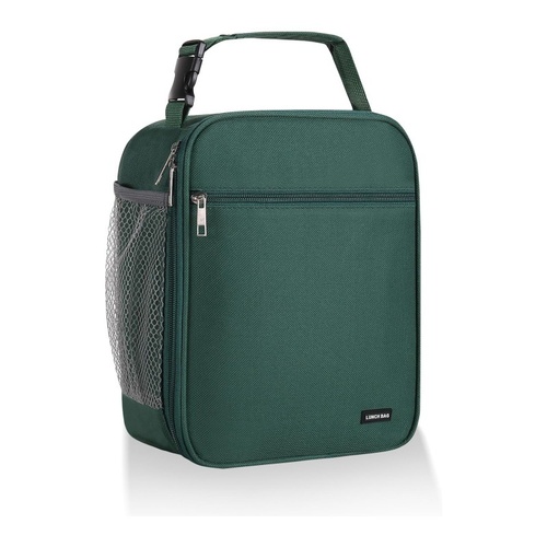 Green Set of 2 Handheld Insulated Lunch Bags for Food Storage - Main Image