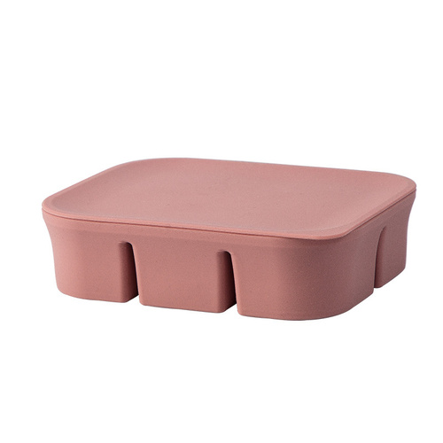Red Multifunctional Silicone Ice Cream Mold with 6 Cavities for Homemade Treats - Main Image