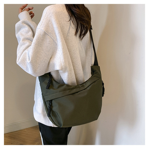 Green Stylish Olive Green Crossbody Bag with Adjustable Strap - Comfortable and Practical - Main Image