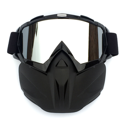 Black Sleek Black Full-Face Snow Goggles with Mirror Lens - Ultimate Protection and Comfort - Main Image
