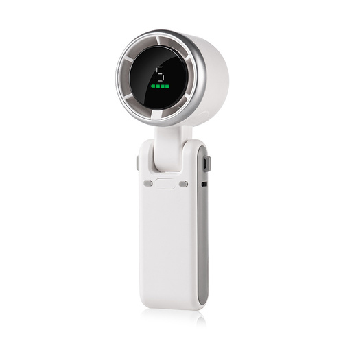White Portable Handheld Mini Fan - USB Rechargeable Desktop Fan for Outdoor and Indoor Use - Main Image