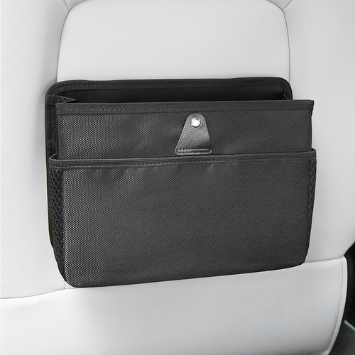 Black Car Backseat Organizer - Compact and Convenient for Car Storage - Main Image