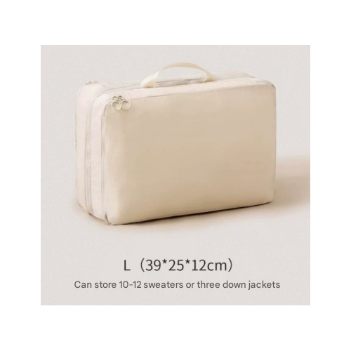 Beige Big Size Multifunctional Compact Travel Organizer Bag Stores 6-8 Essentials for Easy Access - Main Image