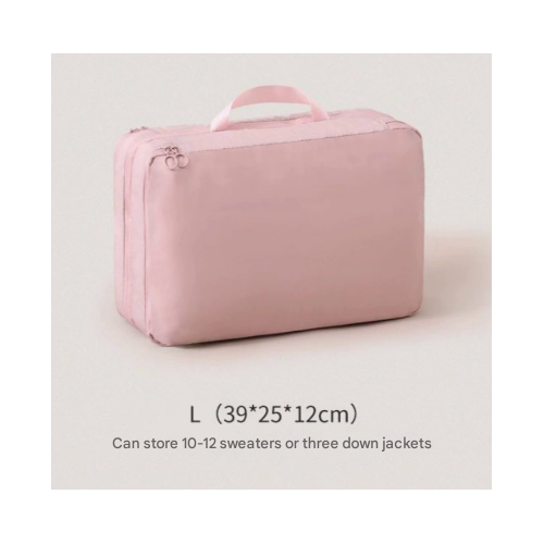 Pink Big Size Multifunctional Compact Travel Organizer Bag Stores 6-8 Essentials for Easy Access - Main Image