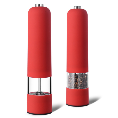Red Elegant Red Electric Salt and Pepper Grinder - Modern and Compact for Effortless Seasoning - Main Image