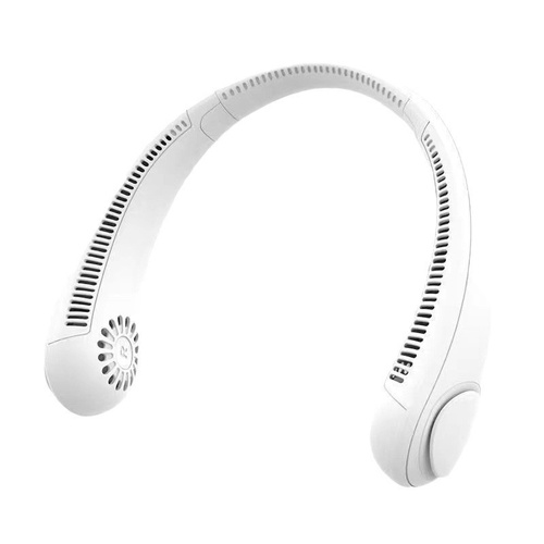 2 PCS White Portable Neck Fan - Hands-Free Personal Fan, Quiet and Adjustable, Ideal for Outdoor and Indoor Use - Main Image