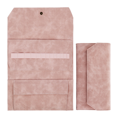 Pink Crochet Accessories Storage Pouch - Soft Leatherette Organizer for Hooks and Tools - Main Image