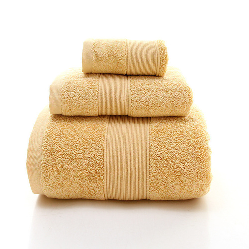 Curry Luxury 100% Cotton Towel Set - 3-Piece Combed Cotton Bath Towel Set - Main Image