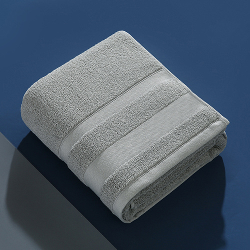 Grey Luxury 100% Cotton Bath Towel - 70x140cm Soft & Absorbent 380g Towel - Main Image