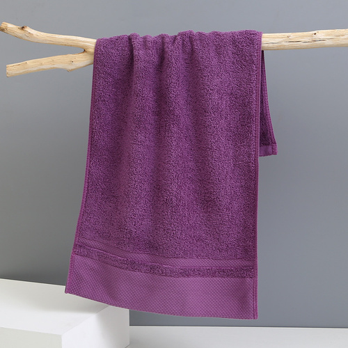 Purple Luxury 100% Cotton Face Towel Set - 3-Piece Thick & Absorbent Towels - Main Image
