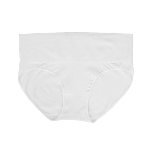 L White 3-Pack High-Waist Microfiber Shaping Briefs - Seamless Full-Coverage Tummy Control Panties - Main Image