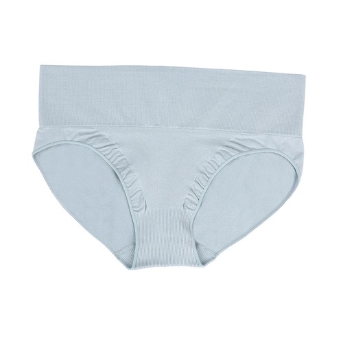 L Blue 3-Pack High-Waist Microfiber Shaping Briefs - Seamless Full-Coverage Tummy Control Panties - Main Image
