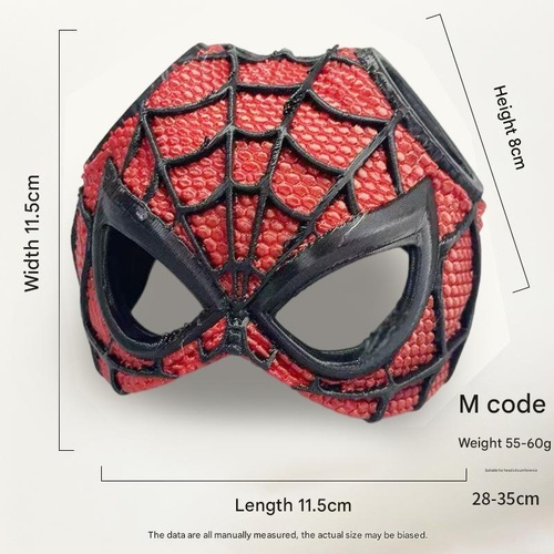 Size M Black And Red Stitching DIY 3D Printed Spider-Man Cat Mask - Mini Decorative Half-Face Mask for Pets - Main Image
