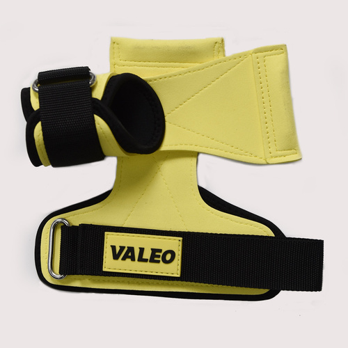 1 Pair Yellow Durable Gym Palm Guard with Ultra-fiber Leather for Heavy Lifting - Wrist Support Straps for Pull-ups and Deadlifts - Main Image