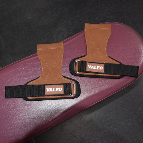 1 Pair Brown Durable Gym Palm Guard with Ultra-fiber Leather for Heavy Lifting -Wrist Support Straps for Pull-ups and Deadlifts - Main Image