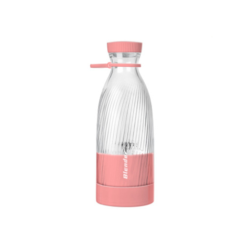 Pink Portable Rechargeable Blender Bottle, 500ml, USB Charging, 1200mAh, with 304 Stainless Steel Blade - For Smoothies and Juices On-The-Go - Main Image
