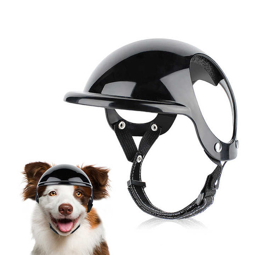 Size S Black Pet Safety Helmet – Stylish Protective Headgear for Dogs - Main Image