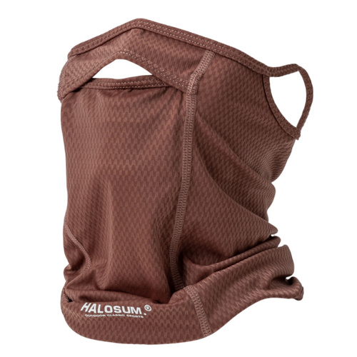 2 Pcs Claret UV Protection Breathable Cycling Face Mask with Ear Hooks - Summer Ice Silk Neck Gaiter for Men and Women - Main Image