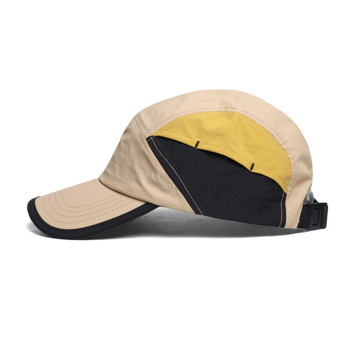 Khaki And Yellow Lightweight Sports Baseball Cap | Quick-Dry, Waterproof, Breathable | Outdoor Camping Cap - Main Image