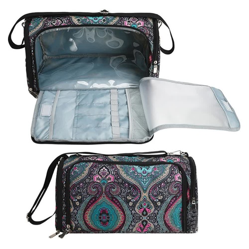 Geometric Patterns Multi-Functional Crochet Hook and Yarn Storage Bag – Convenient Carrying Case for Crochet, Knitting Tools, and Yarn, with Stylish P - Main Image