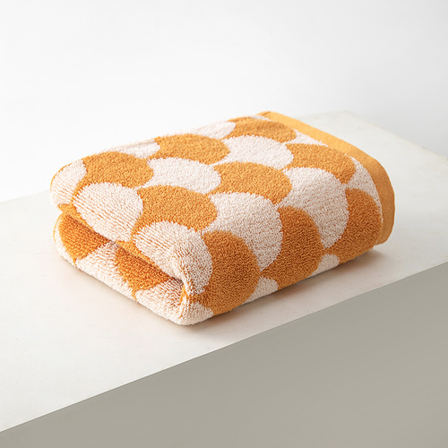 Orange Thickened and Enlarged Cotton Hand Towels - 3 Pack (34x74cm) - Soft and Absorbent Bath Towels for Adults - Main Image