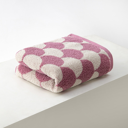 Pink Thickened and Enlarged Cotton Hand Towels - 3 Pack (34x74cm) - Soft and Absorbent Bath Towels for Adults - Main Image
