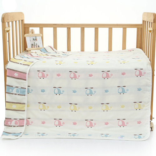 Airplane, 6-Layer Muslin Baby Blanket - Soft Cotton Bedding for Infants and Toddlers, 110x110cm - Main Image