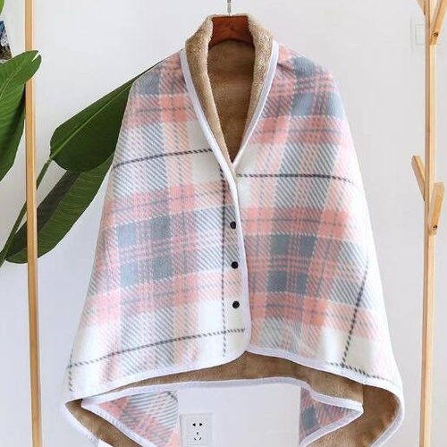 Pink Rasa 100x140cm Wearable Fleece Blanket - Soft, Warm & Anti-Pilling, Stylish Plaid Design - Main Image