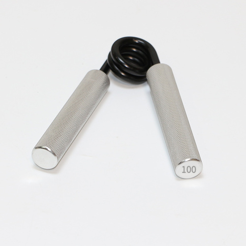 Silver 100lb Hand Grip Strengthener (2-Piece Set) with Non-Slip Aluminum Handles - Main Image