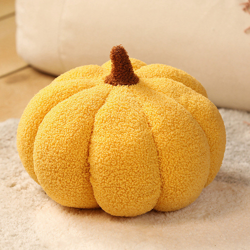 Yellow 2-PCS 30cm Creative Plush Pumpkin Pillow for Sofa, Window Seat & Living Room Decoration - Main Image