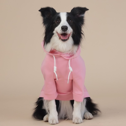 4XL Pink Cute Dog Hoodie with Adjustable Drawstring - Available in Various Sizes - Main Image