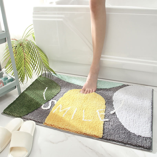 Four Stone Bath Mat - Super Absorbent, Non-Slip Bathroom Floor Mat - 40x60cm - Main Image