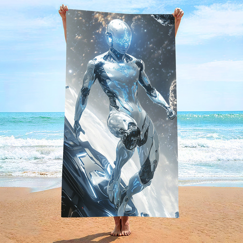 2 pcs Extra Large Microfiber Double-Sided Beach Towel, Quick-Drying and Portable - STJ-003-X22 - Main Image