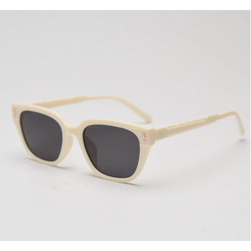 Ivory All Gray Retro Small Frame Sunglasses - Black - UV Protection - Main Image