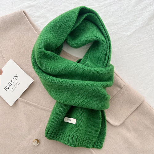 Green Luxurious 100% Wool Scarf for Women and Men - Soft, Warm, and Stylish - Main Image