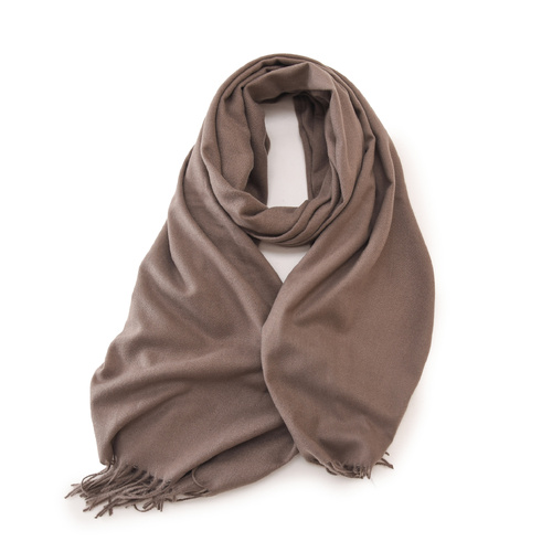 Purple Velvet 2 PCS Skin Red Solid Color Scarf Shawl with Tassels - Warm Korean Style Wrap (180cm x 70cm) - Main Image